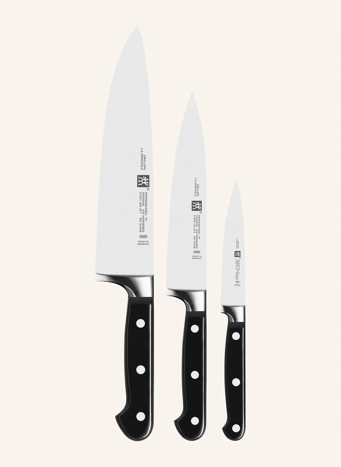 3-tlg. Messer-Set PROFESSIONAL S