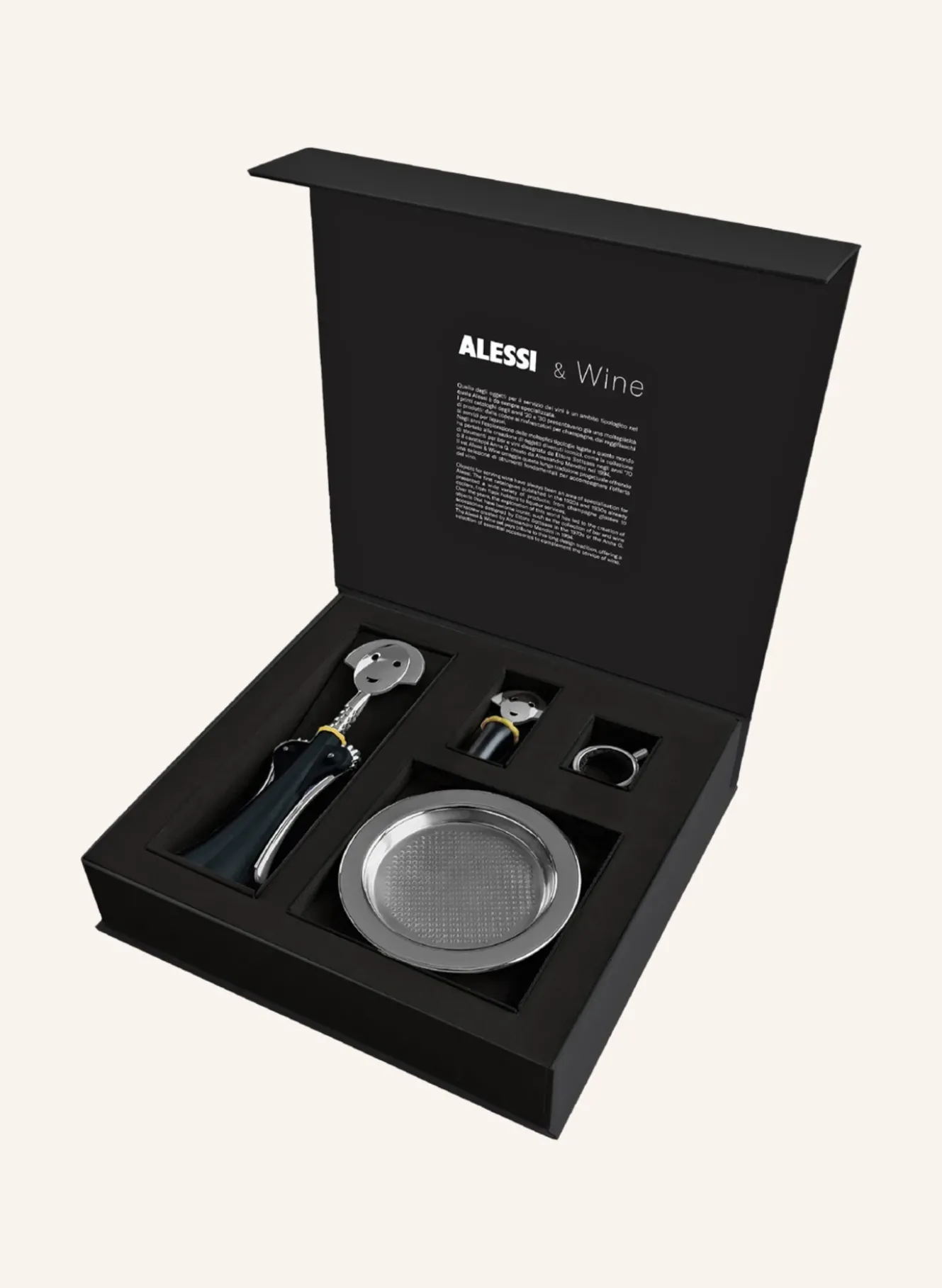 4-tlg. Wein-Set ALESSI & WINE