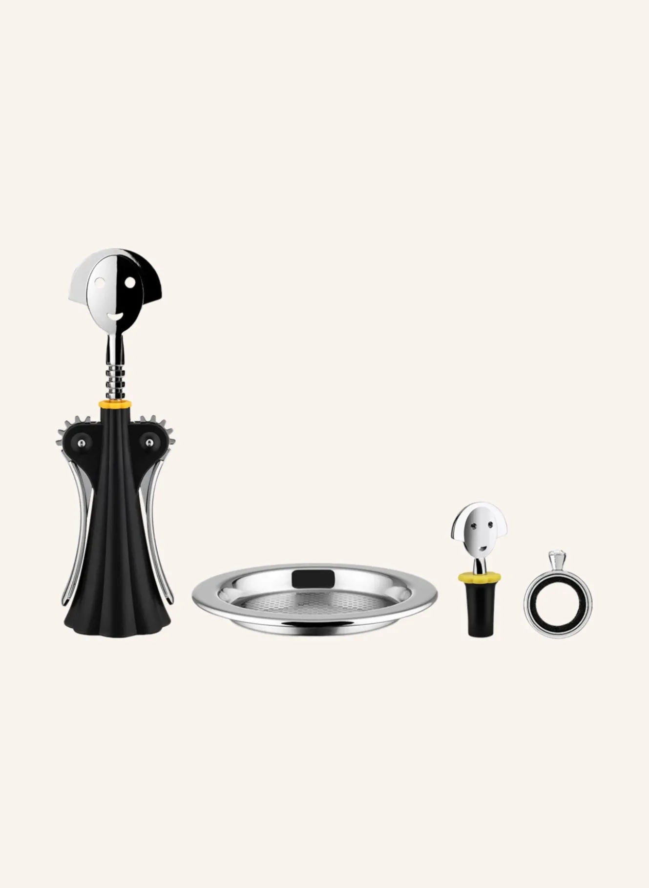 4-tlg. Wein-Set ALESSI & WINE