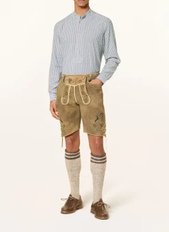 Trachtemhemd Slim Fit mit Stehkragen