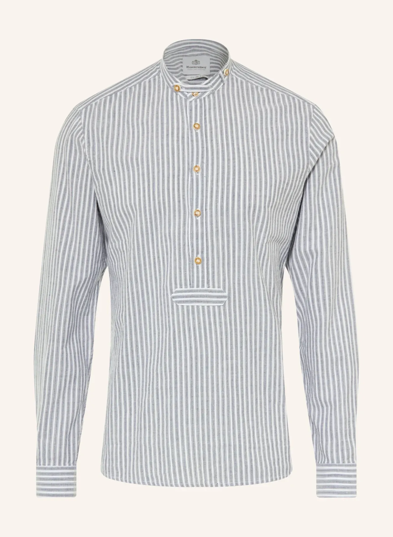 Trachtemhemd Slim Fit mit Stehkragen