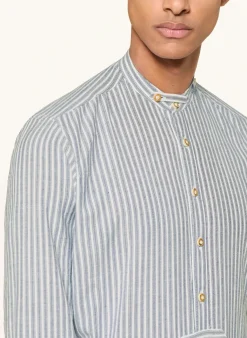 Trachtemhemd Slim Fit mit Stehkragen
