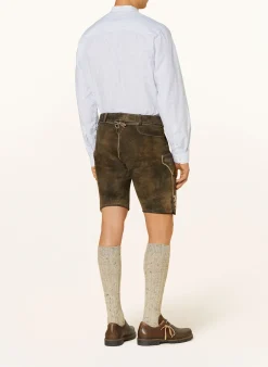 Trachtenhemd Comfort Fit mit Stehkragen und Leinen
