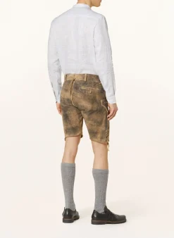 Trachtenhemd Comfort Fit aus Leinen und Stehkragen