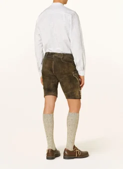 Trachtenhemd Comfort Fit mit Stehkragen und Leinen