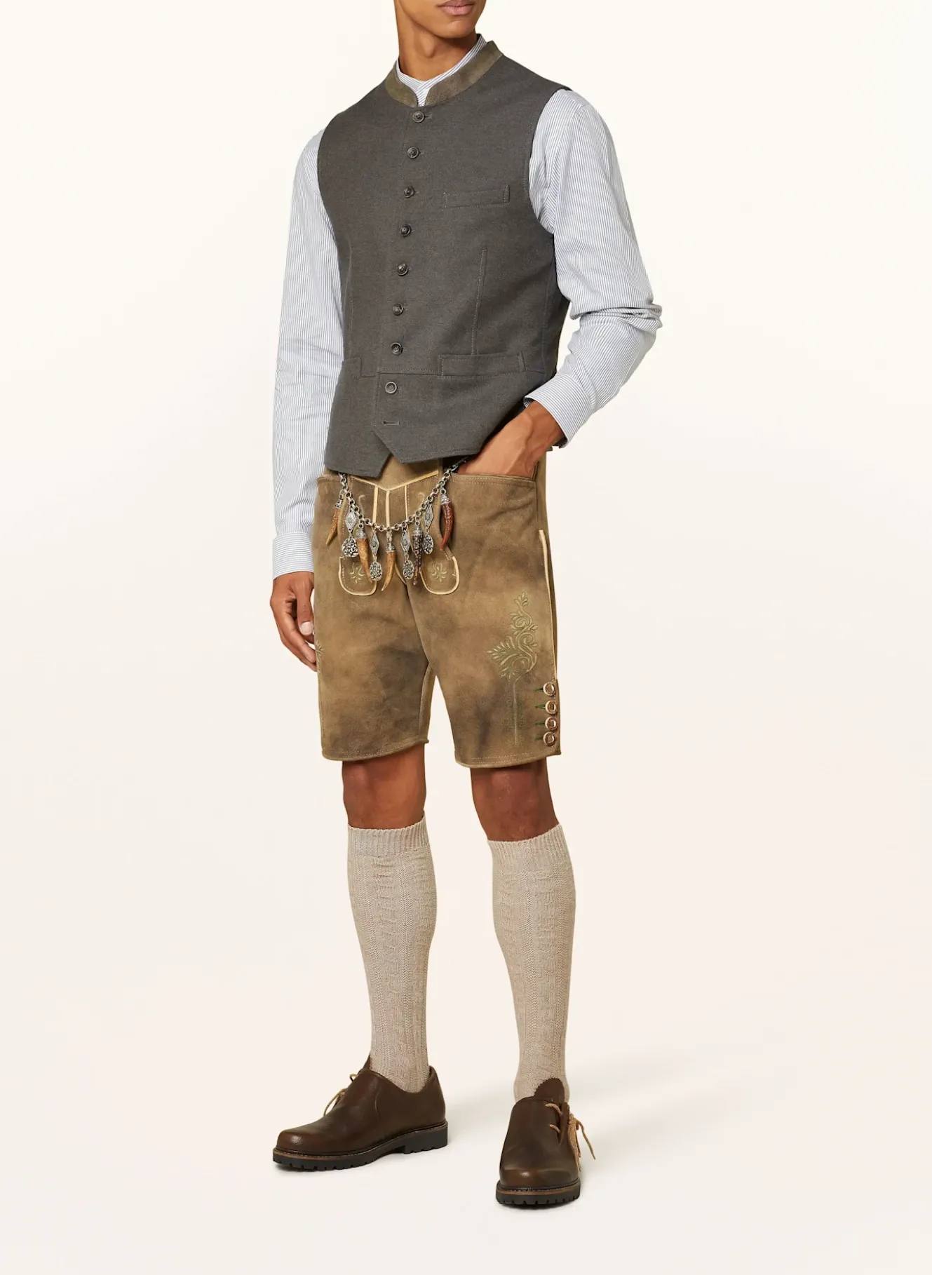 Trachtenhemd Regular Fit mit Stehkragen