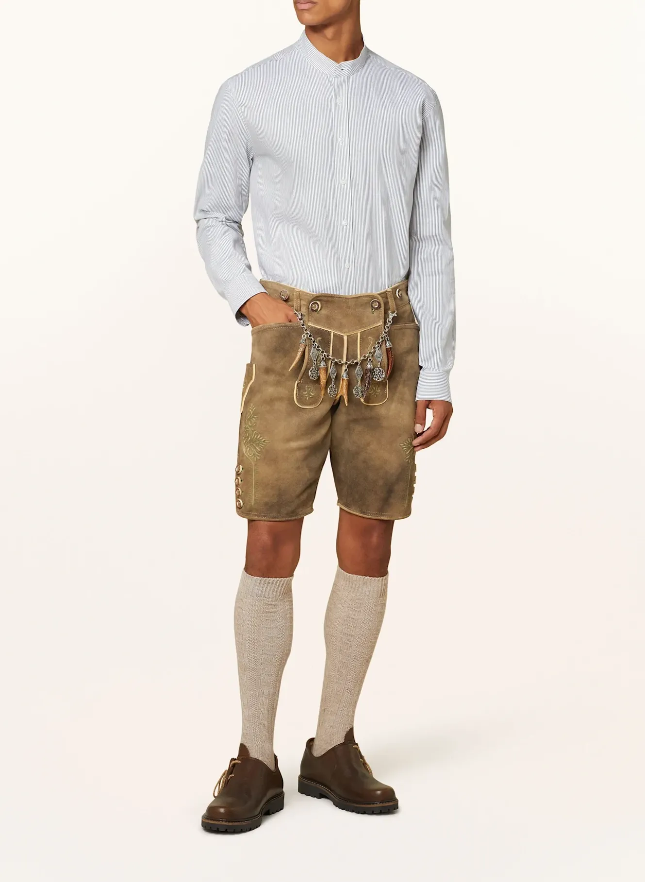 Trachtenhemd Regular Fit mit Stehkragen