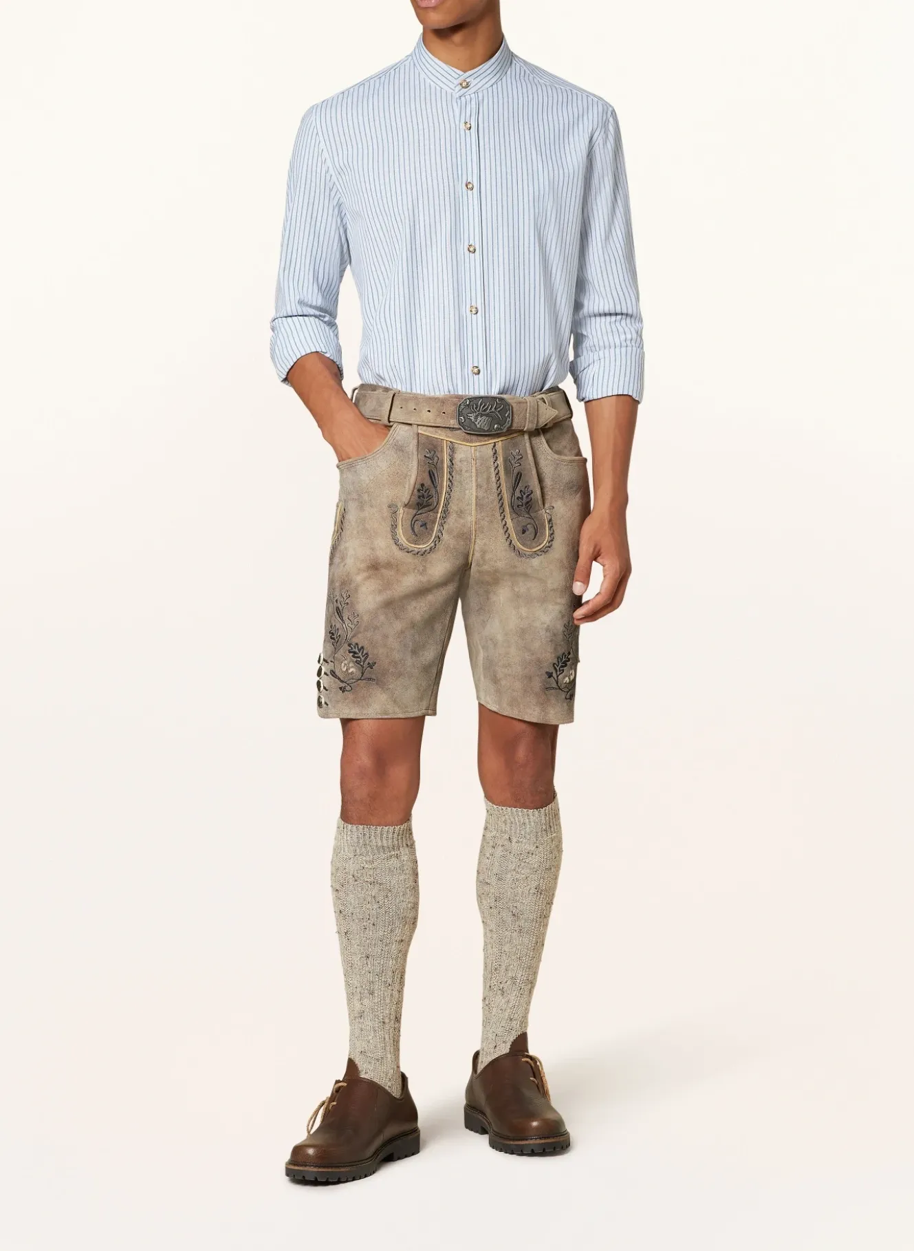 Trachtenhemd Regular Fit mit Stehkragen