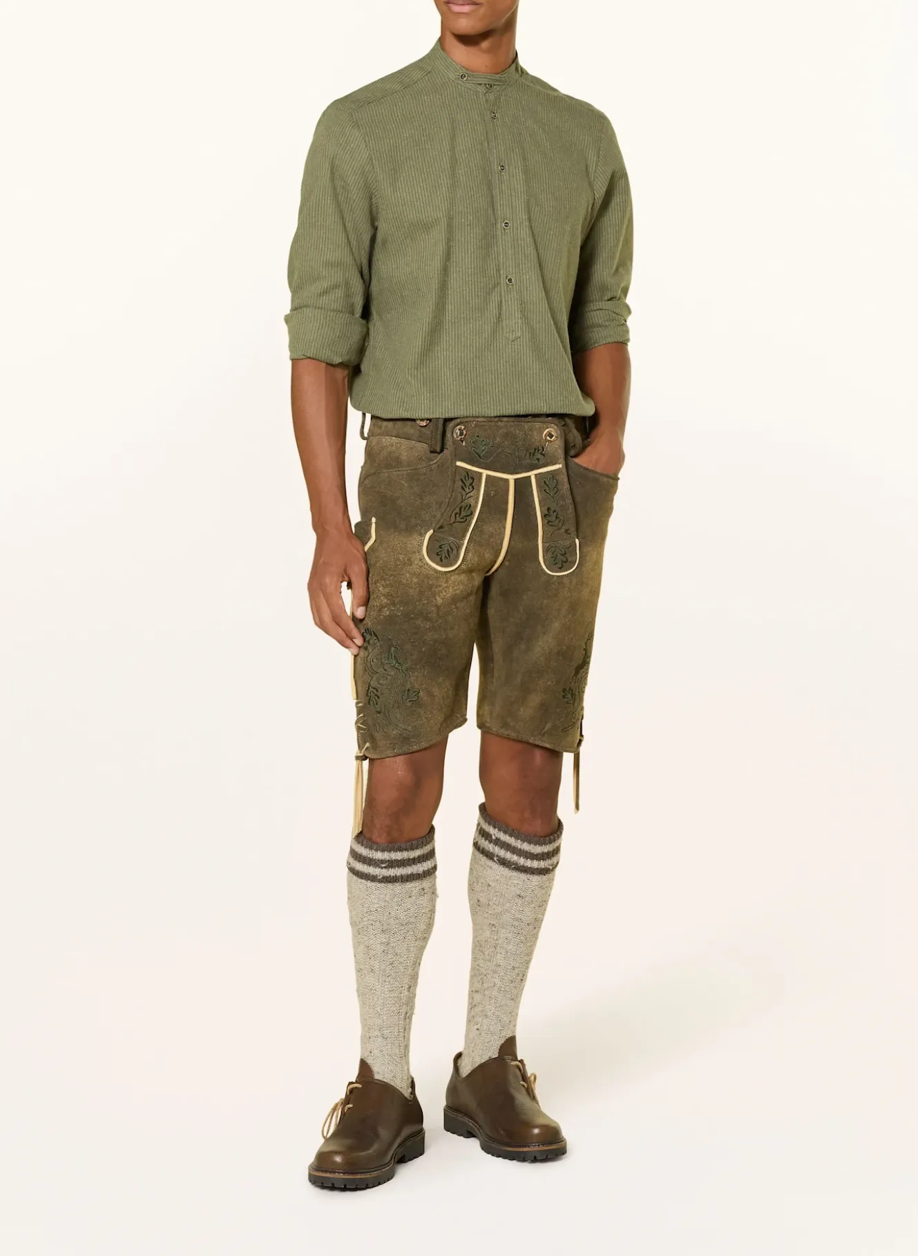 Trachtenhemd Slim Fit mit Stehkragen