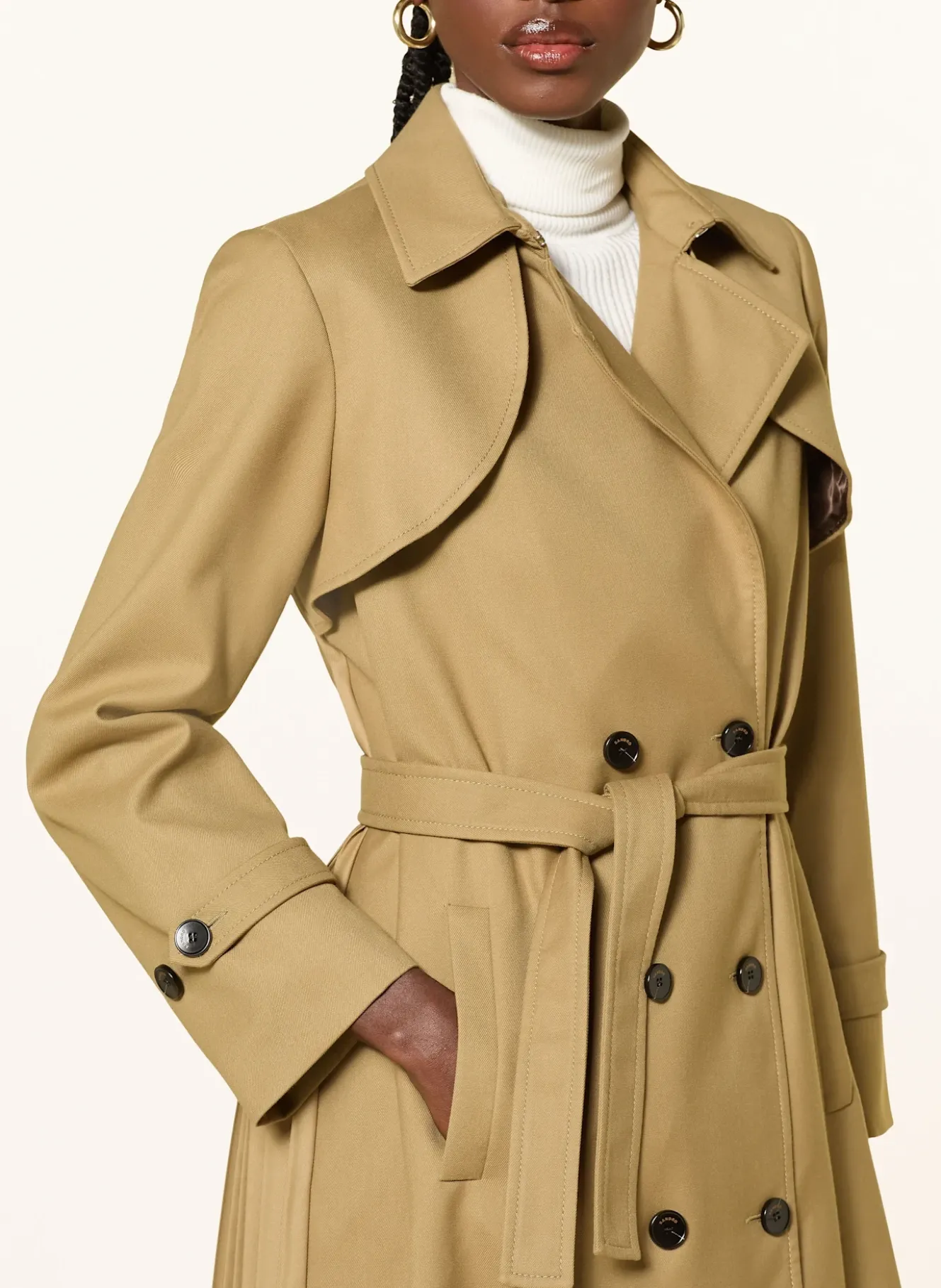 Trenchcoat mit Plissees