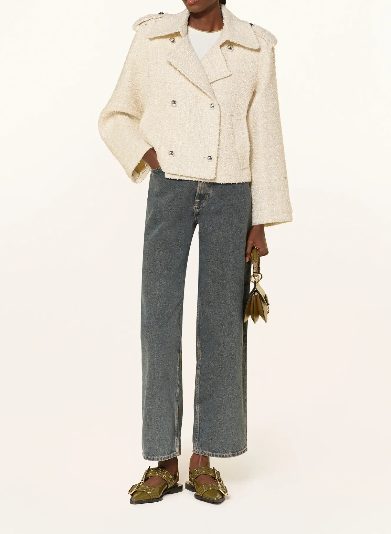 Trench-Jacke aus Bouclé