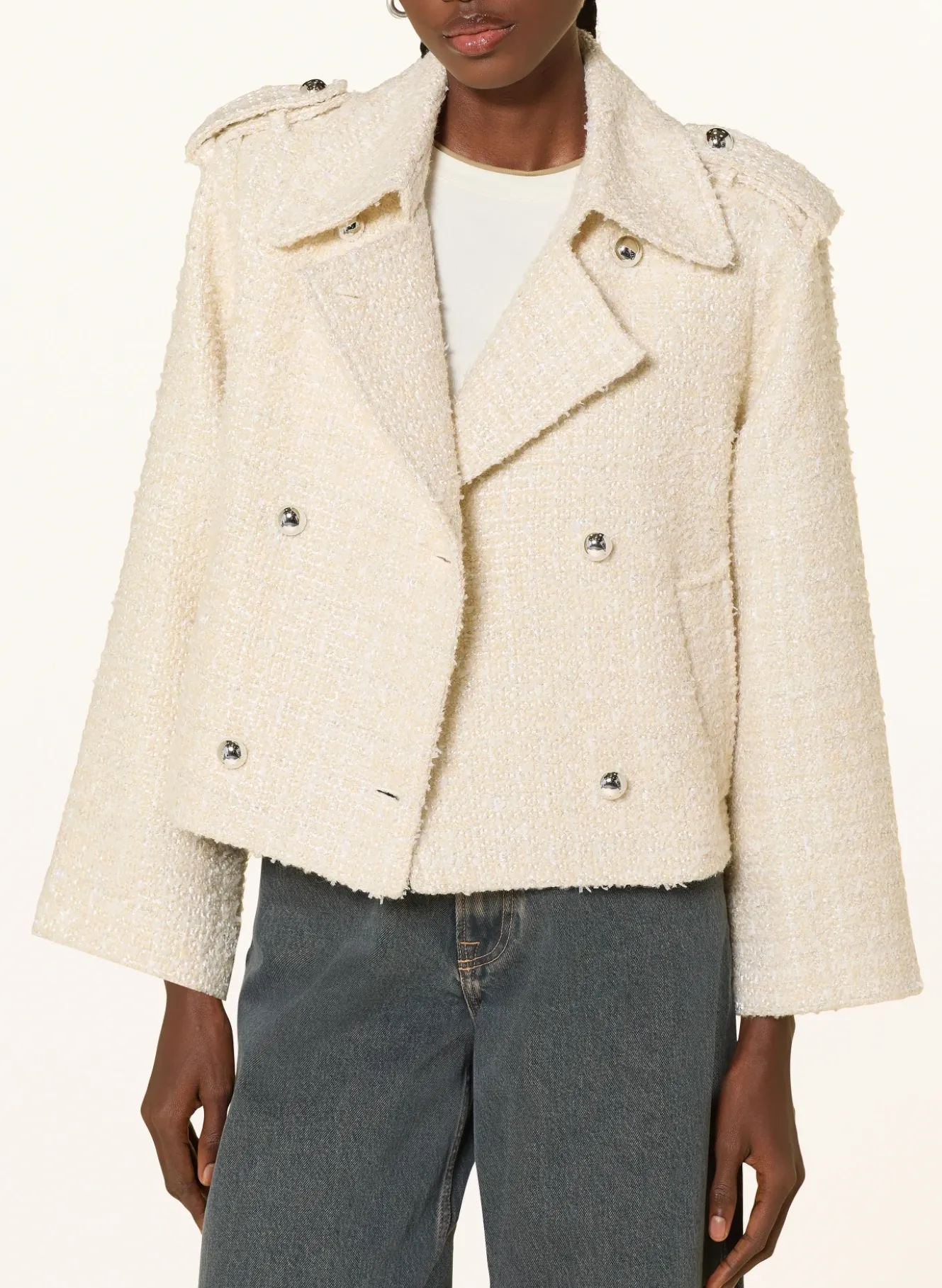 Trench-Jacke aus Bouclé