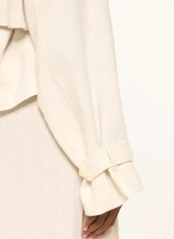 Trenchjacke EDDA mit Leinen