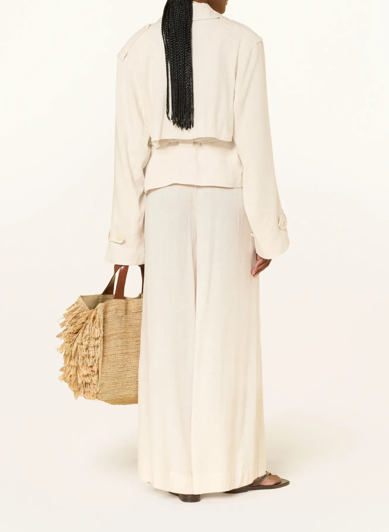 Trenchjacke EDDA mit Leinen