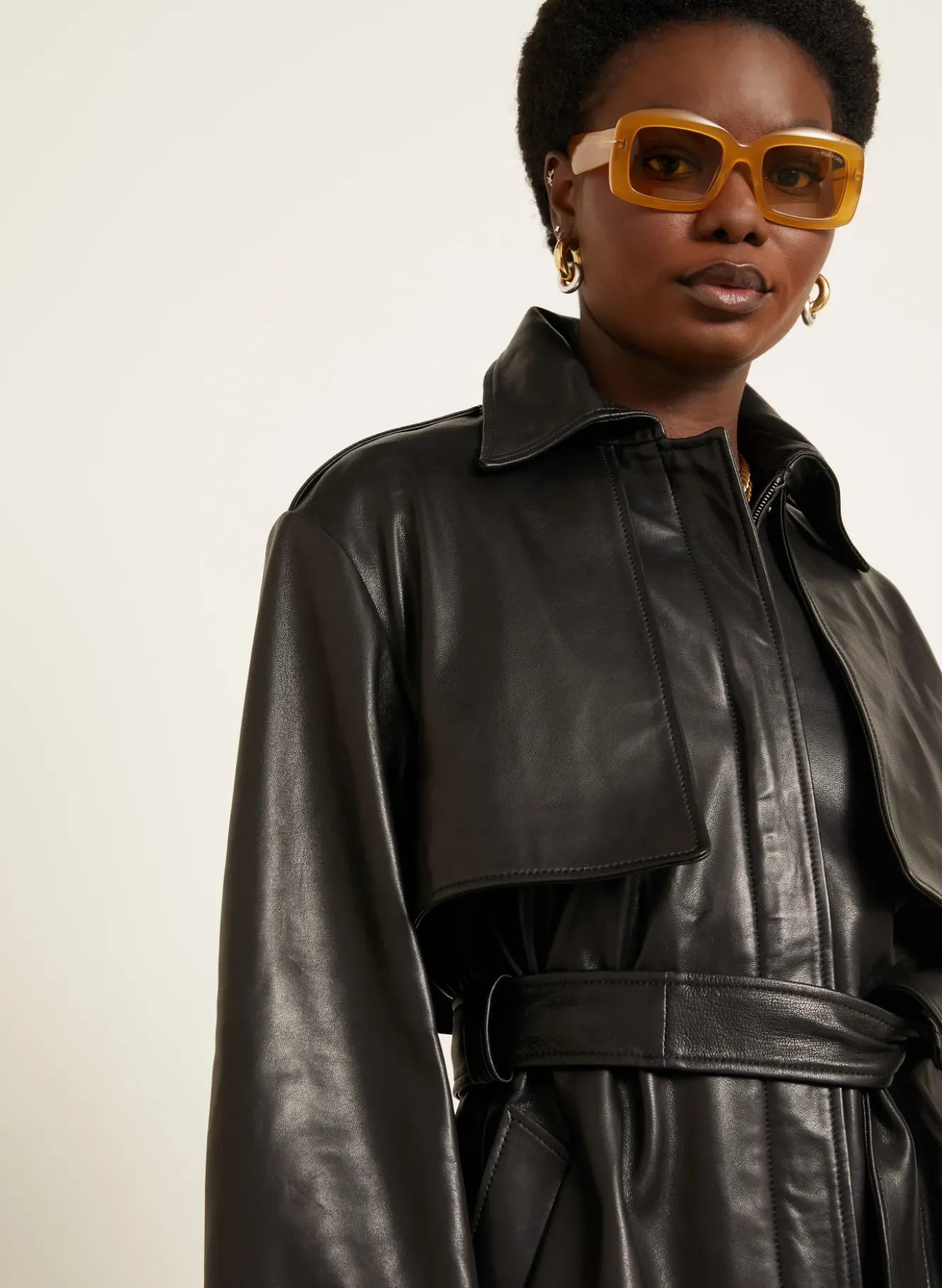 Trench-Jacke PRIYA aus Leder