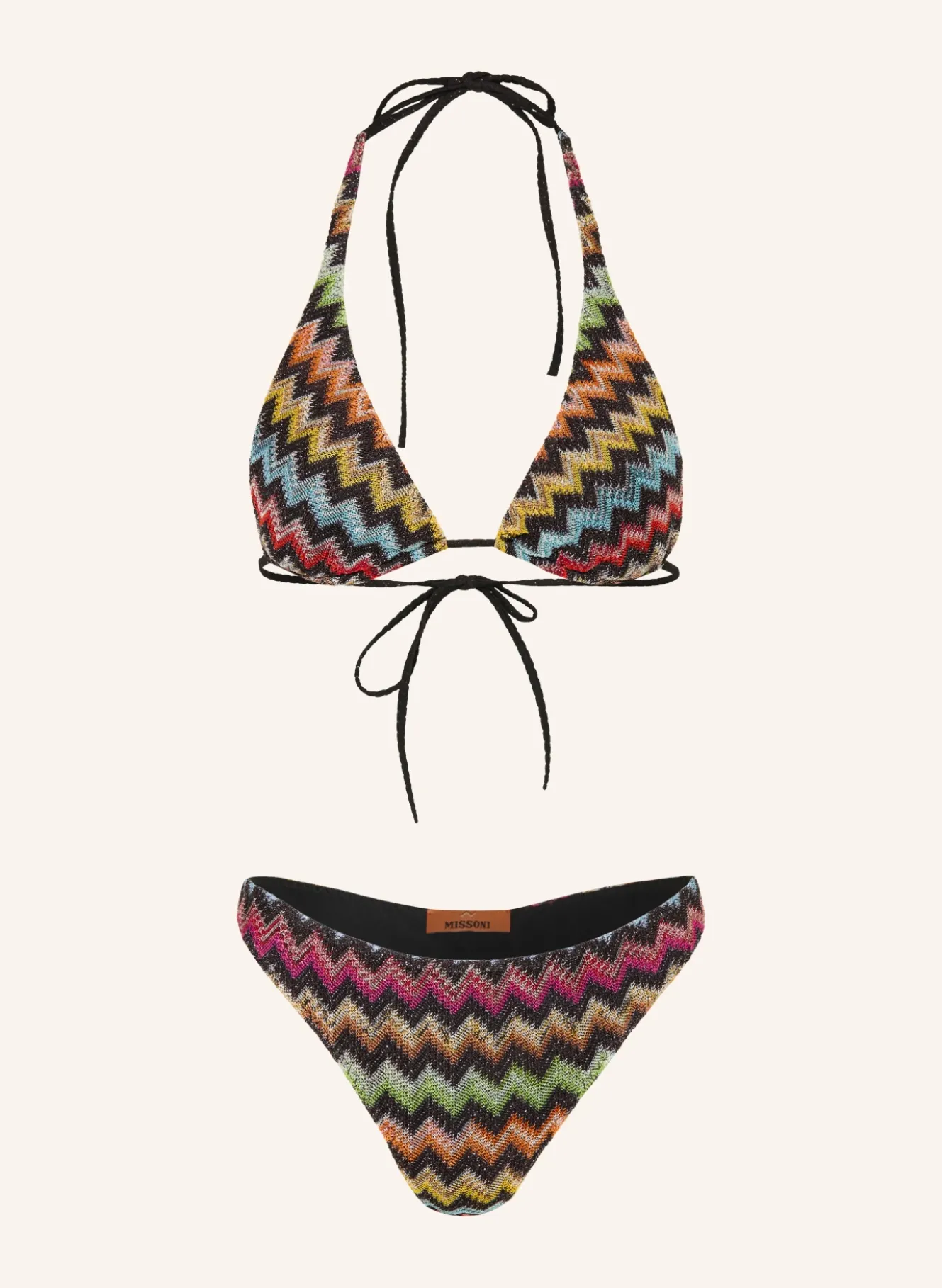 Triangel-Bikini mit Glitzergarn