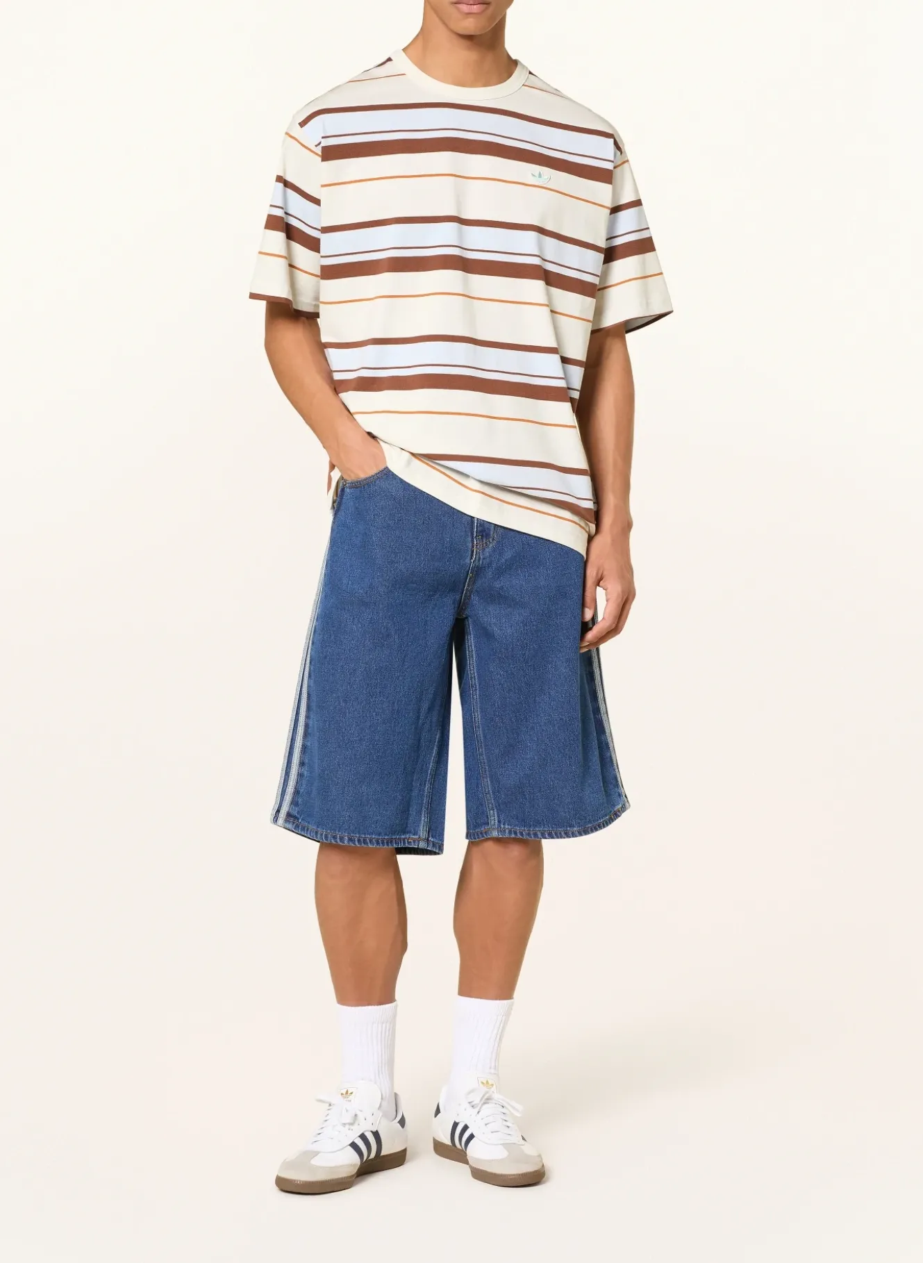 T-Shirt STRIPED CREW NECK