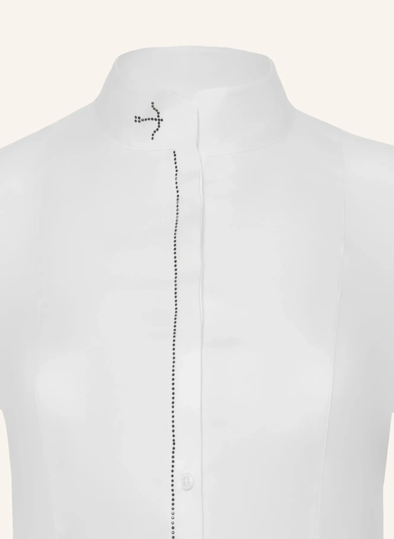 Turnierbluse JANNE WHITE CRYSTAL BLACK