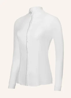 Turnierbluse JANNE WHITE CRYSTAL BLACK