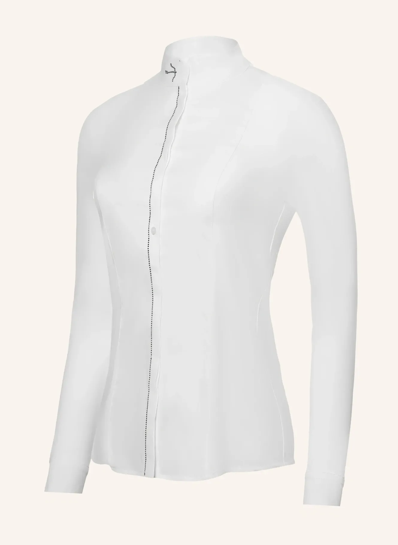 Turnierbluse JANNE WHITE CRYSTAL BLACK