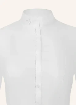 Turnierbluse JANNE WHITE CRYSTAL SILVER