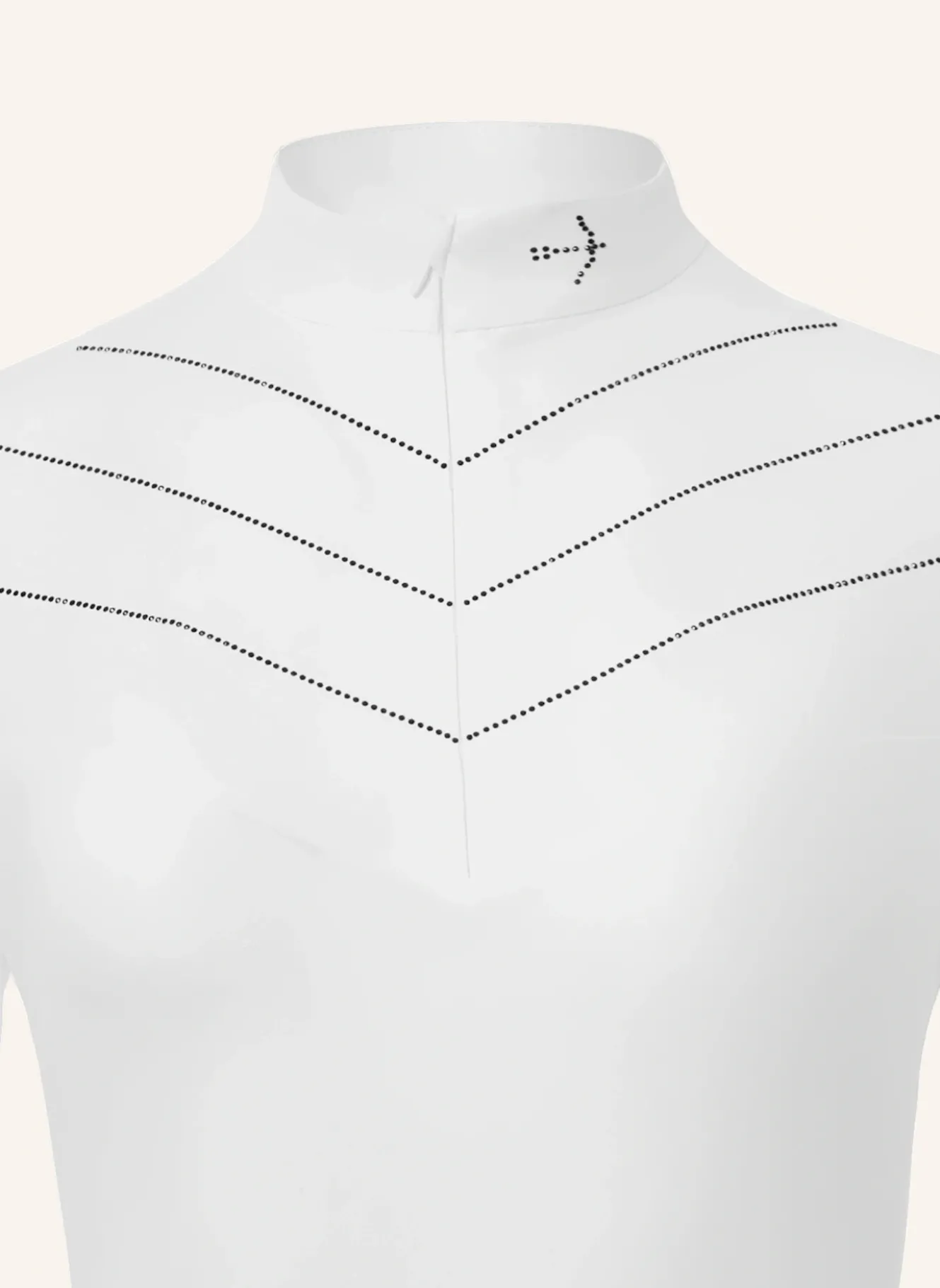 Turniershirt LUISE WHITE CRYSTAL BLACK