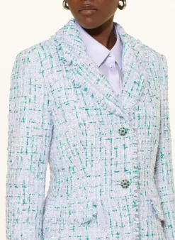 Tweed-Blazer mit Pailletten und Schmucksteinen