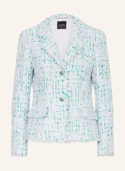 Tweed-Blazer mit Pailletten und Schmucksteinen