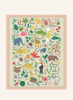 Wandbild ALPHABET mit Rahmen