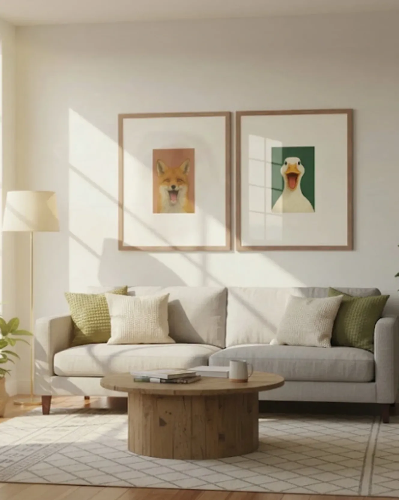 Wandbild DER FUCHS mit Rahmen