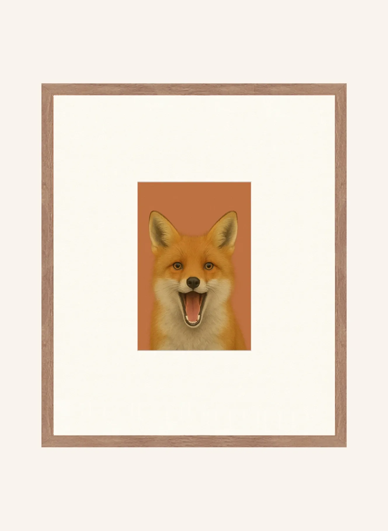 Wandbild DER FUCHS mit Rahmen