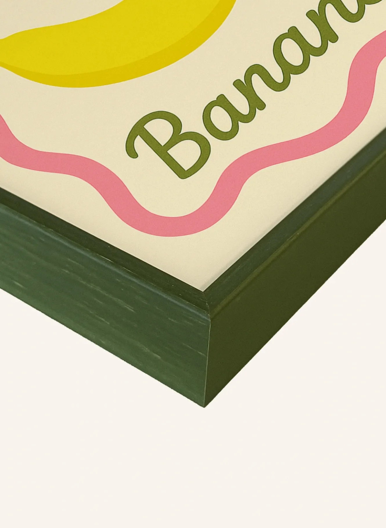 Wandbild DIE BANANE mit Rahmen