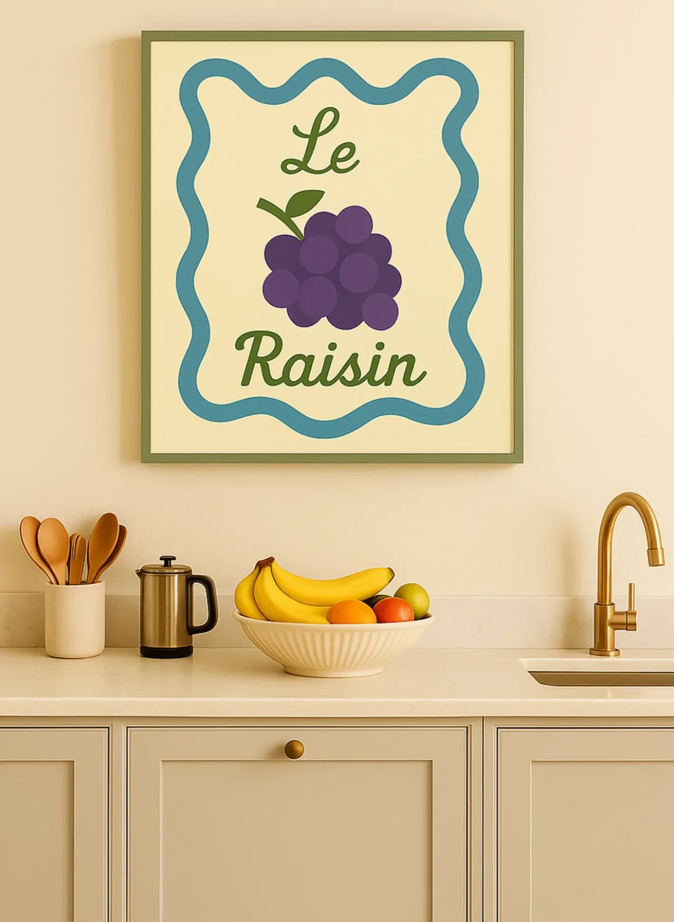 Wandbild DIE TRAUBE mit Rahmen