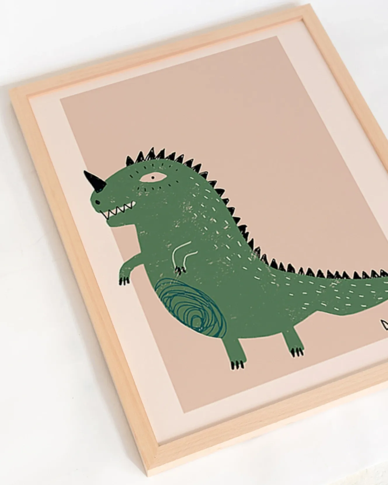 Wandbild DINO mit Rahmen