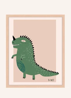 Wandbild DINO mit Rahmen