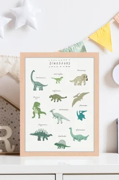 Wandbild DINOSAURIER mit Rahmen
