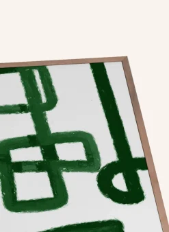 Wandbild GRÜNES LABYRINTH mit Rahmen