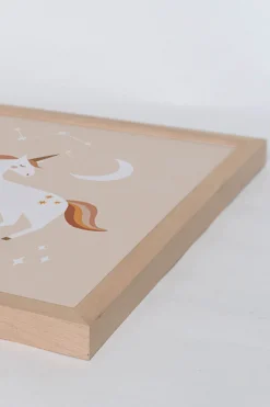 Wandbild ICH LIEBE EINHÖRNER mit Rahmen