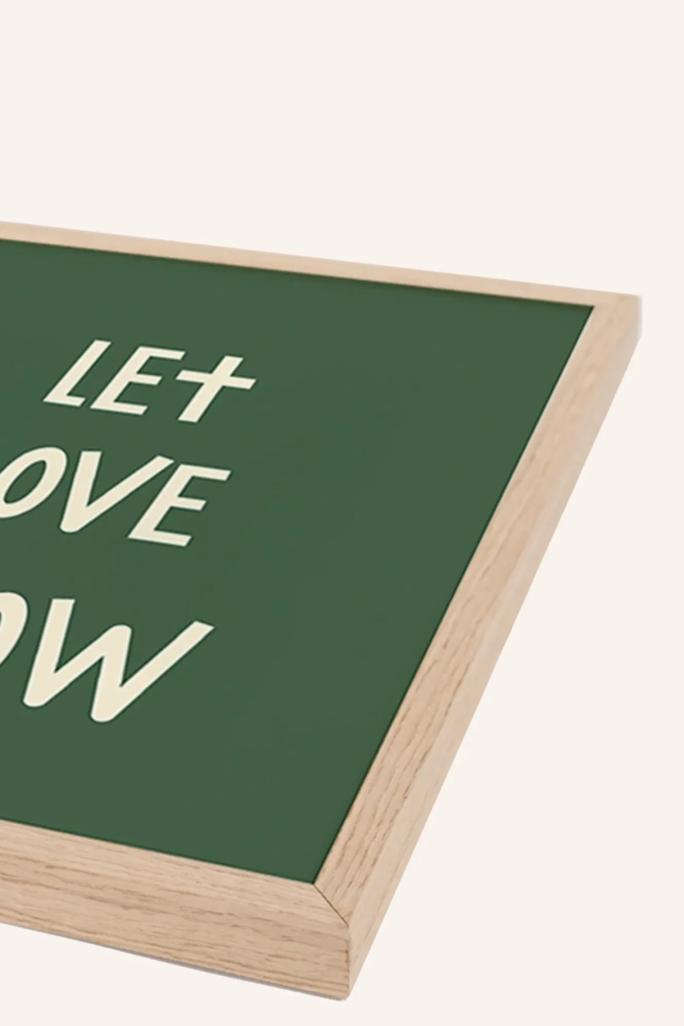 Wandbild LET LOVE GROW mit Rahmen