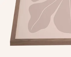 Wandbild PINKE BLUMENILLUSTRATION mit Rahmen