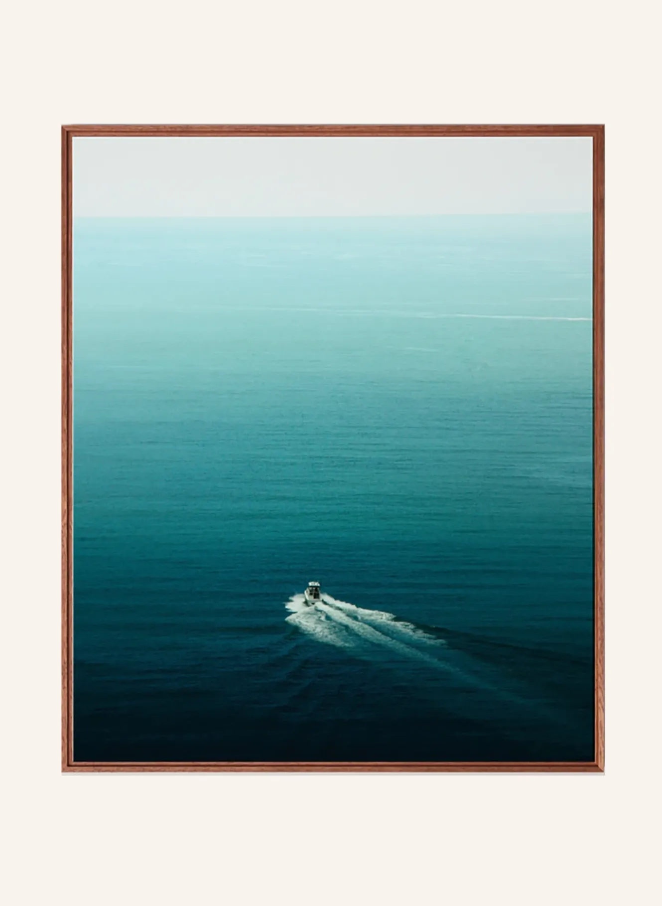 Wandbild TIEFES SEGELN mit Rahmen