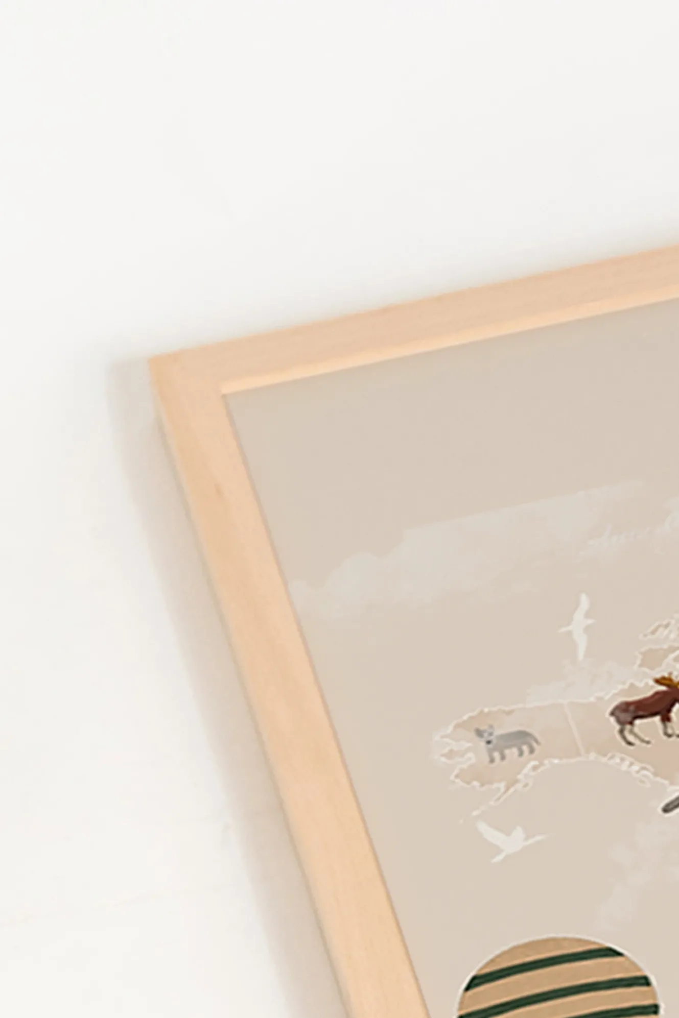Wandbild WELTKARTE mit Rahmen