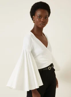 Wickelbluse LE CACHE COEUR VENTADOU mit 3/4-Arm