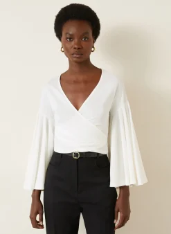 Wickelbluse LE CACHE COEUR VENTADOU mit 3/4-Arm