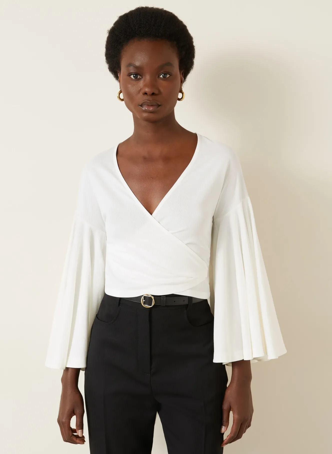 Wickelbluse LE CACHE COEUR VENTADOU mit 3/4-Arm