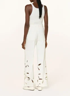 Wide Leg Jeans mit Lochspitze