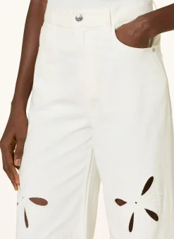 Wide Leg Jeans mit Lochspitze