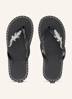 Zehentrenner CROCODILE COLORFUL BLACK