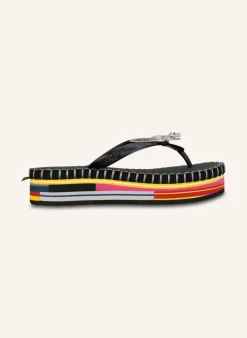 Zehentrenner CROCODILE COLORFUL BLACK
